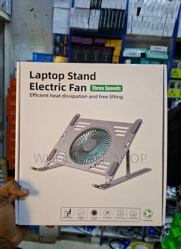 Electric Laptop Stand + Fan (Three Speed Level) · Photo 1