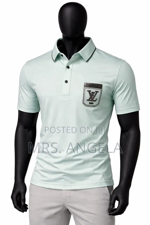 Mint Green Signature Patch Polo Shirt · Photo 1