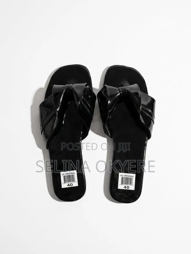 Brand New Women's Black Slippers - Size 40 · Photo 1
