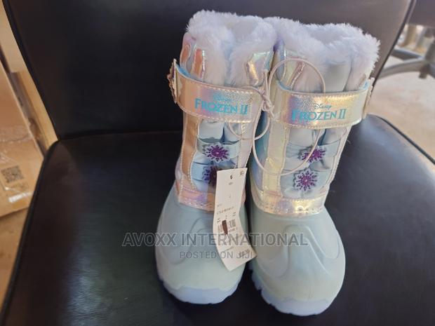 Disney Frozen II Purple White Thermolite Waterproof Boots · Photo 1