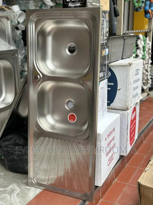 Kitchen Sink-Double Bowl Single Arm-Block Laying Sink-Sink · Photo 1