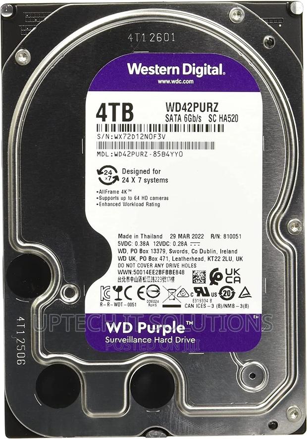 Western Digital Purple 4TB Surveillance Hard Disk Drive · Photo 1