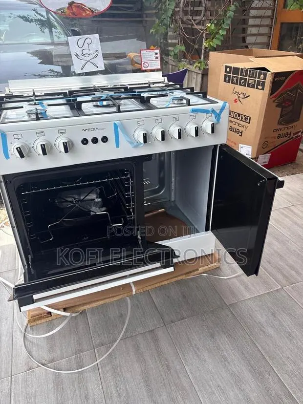 Mediatech 60x90 White Gas Cooker Practical, Spacious Reliable · Photo 1