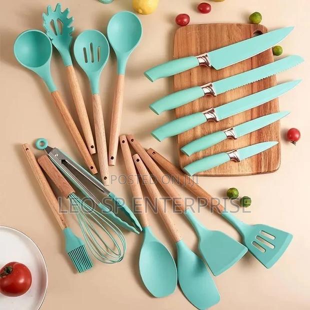 19pcs Silicon Kitchen Tool Sets for Non Stick Cookware Sets. · Photo 2
