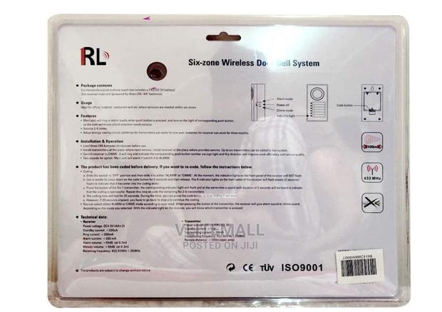 Six-Zone Wireless Door Bell for Offices Restaurant Rl-05060 · Photo 2