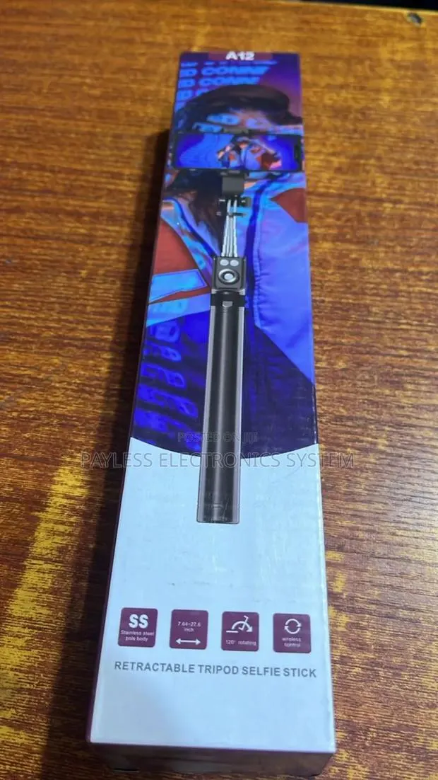 A12 3 In 1 Foldable Battery Bluetooth Selfie Stick Bluetooth Tripod · Photo 1