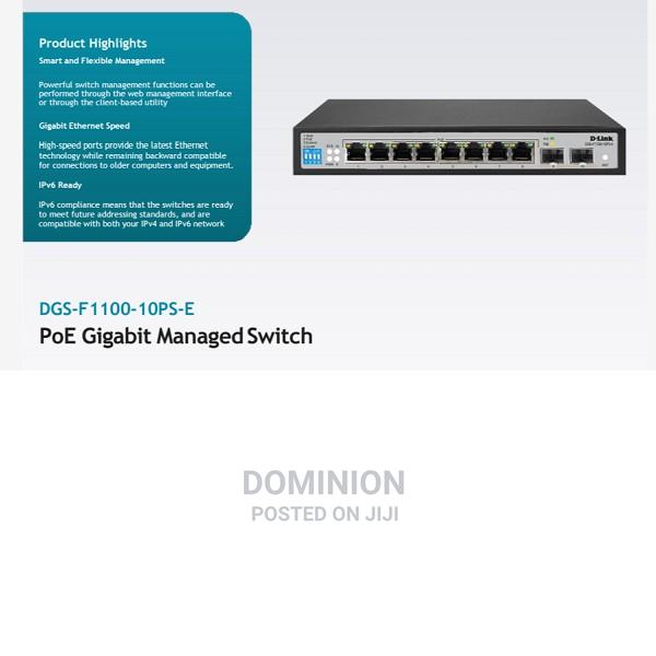 D-Link DGS-F1100-10ps-E 8 Port Poe Gigabit Managed Switch 2 · Photo 1