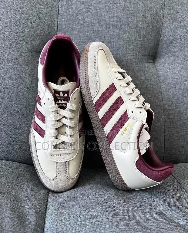 Adidas Samba OG "Putty Grey Maroon" Sneakers · Photo 1