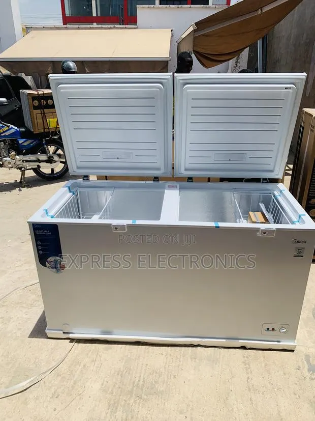Durable Materials Chest Midea 508l Double Door Freezer White. New · Photo 1