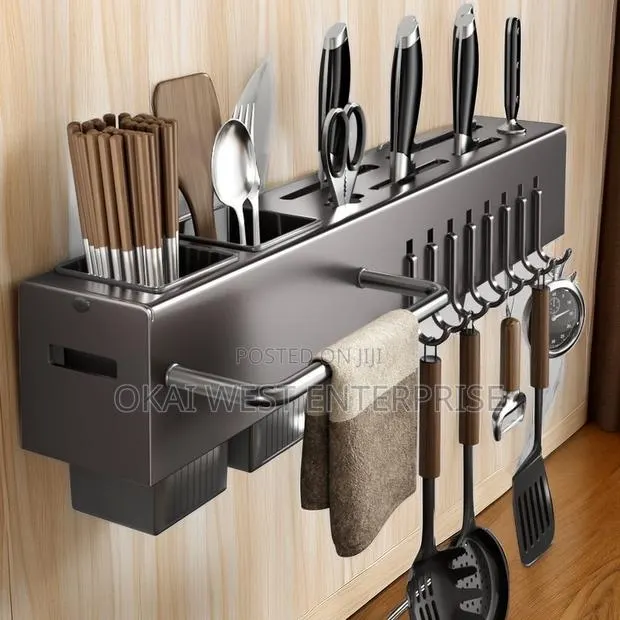 Multi-Function Wall-Mounted Knife Storage Rack · Photo 1