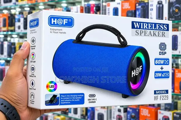 H at F HF F229 100W Powerful Bass Bluetooth Speaker - Low2High · Photo 1