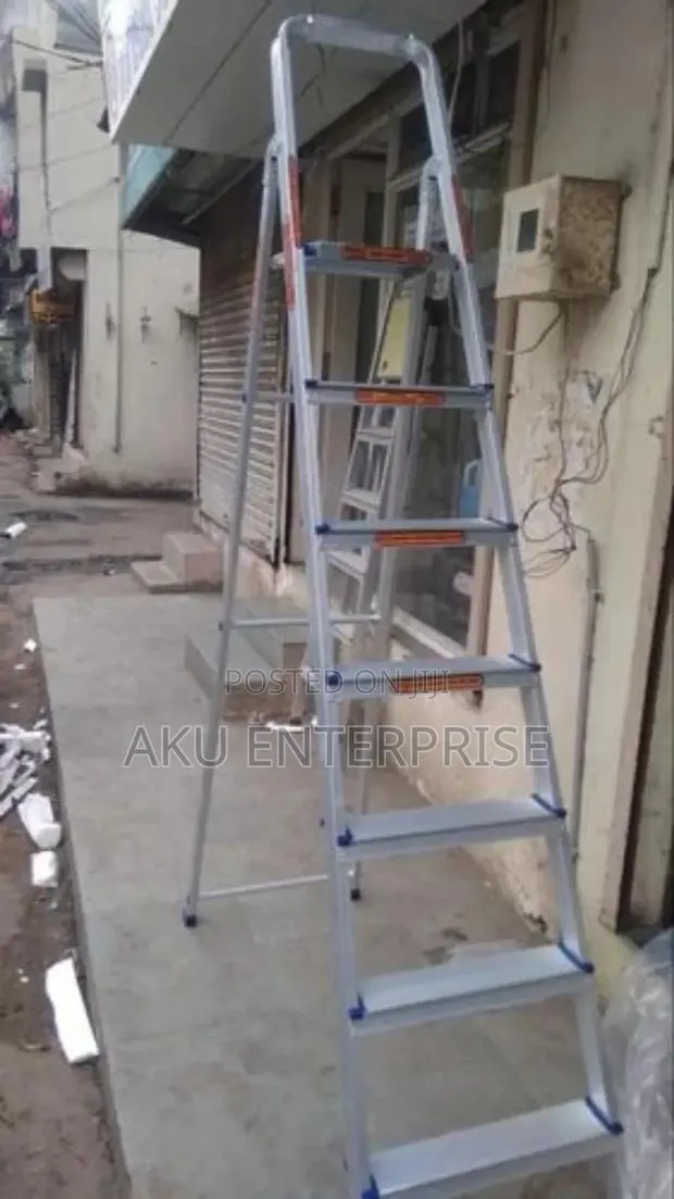 Industrial 7 Steps Ladder Aluminum · Photo 1