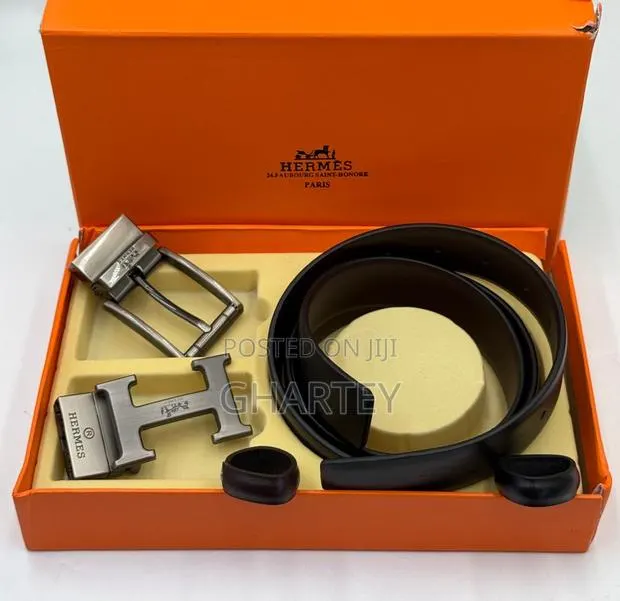 Luxury Double Buckle Men’S Reversible Belt Set · Photo 1