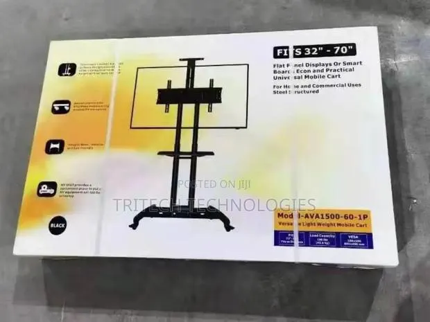 Tv Stand With Wheels For 32 To 70 Inches Lcd Led Oled Cart Rolling Tv · Photo 1