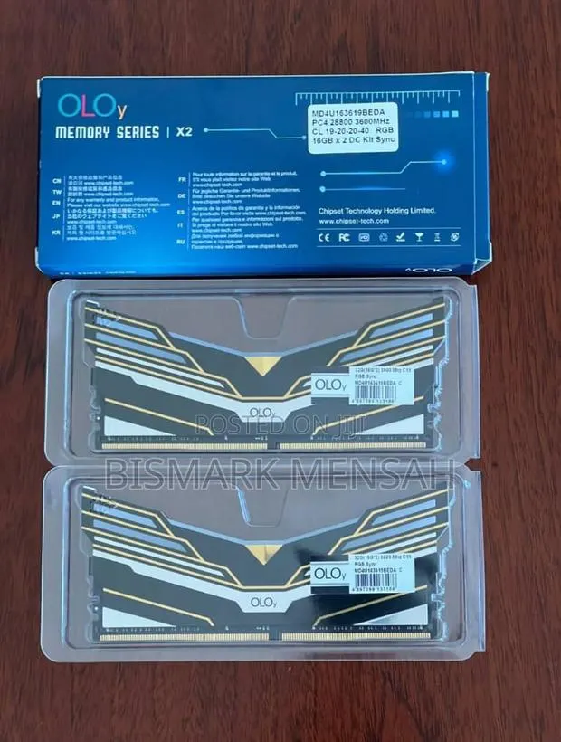 Oloy Ddr4 Ram 32gb (2x16gb) Aura Sync RGB 3600mhz · Photo 1