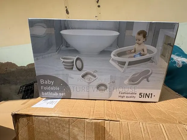 Grey 5-in-1 Baby Foldable Bathtub Set · Photo 2