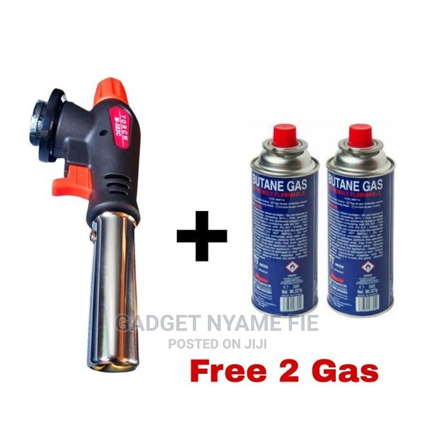 Fire Flame Gun Torch + 2 Butane Gas Automatic Ignition Black · Photo 2