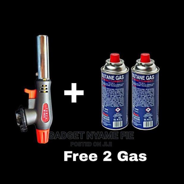 Fire Flame Gun Torch + 2 Butane Gas Automatic Ignition Black · Photo 5