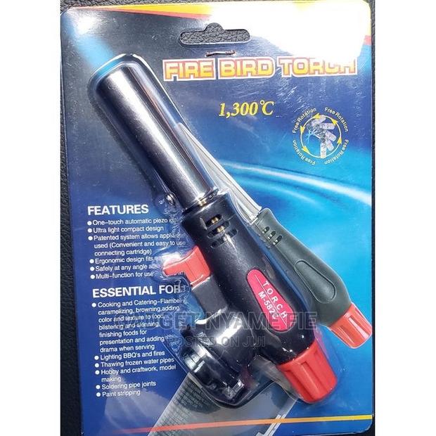 Fire Flame Gun Torch + 2 Butane Gas Automatic Ignition Black · Photo 1