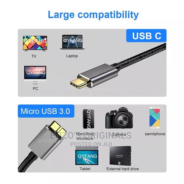Type-C Usb-C to Usb 3.0 External HDD Hard Drive Cable · Photo 2