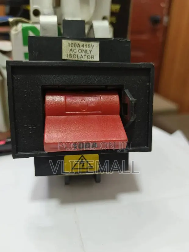 Eaton 100a 3-Pole Main Switch Isolator With a Prominent Red Toggling · Photo 1