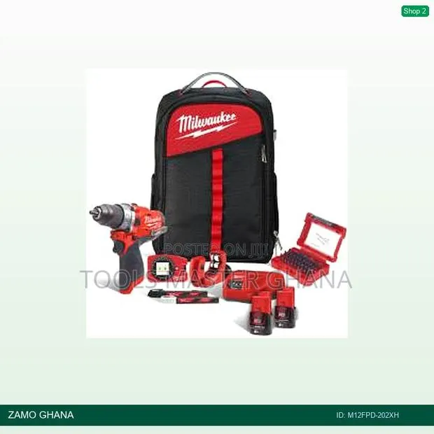 12v Sub Compact Percussion Drill 12v 2b 2a +Acc Kit 493 - M12fpd-202xh · Photo 1