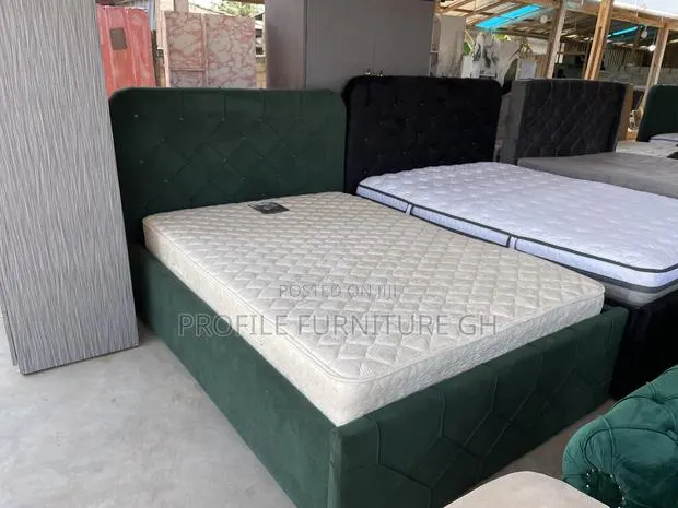Double Suede Bedframe And 10 Inches Mattress// Durable And Luxurious · Photo 1