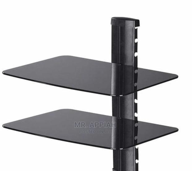 Double Layers DVD Stand/Shelf With Black Color Glass · Photo 1