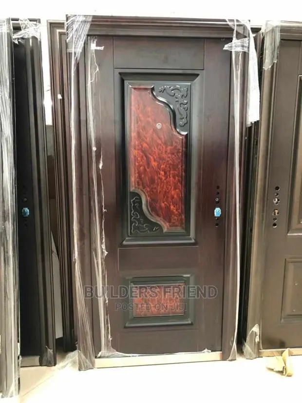 Smooth Surface Entrance Security Door+Handles+Locks