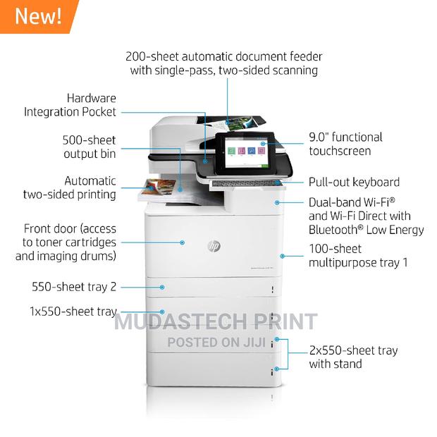 Hp Laserjet Managed Flow E7555 A4 Wireless Color Photocopy · Photo 2