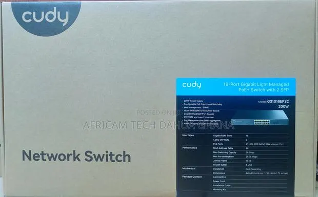 Cudy 16-Port Gigabit Light Managed Poe+ Switch With 2 SFP · Photo 1