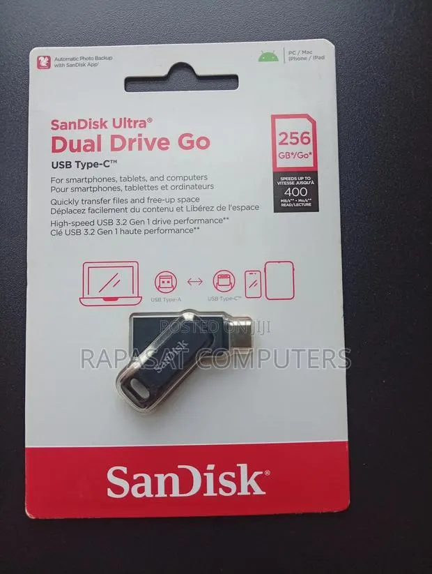 Sandisk 256gb Ultra Dual Drive USB Type C Flash Drive · Photo 1