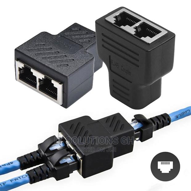 RJ45 Splitter Adapter 1 to 2 Port Female to Female Internet · Photo 1