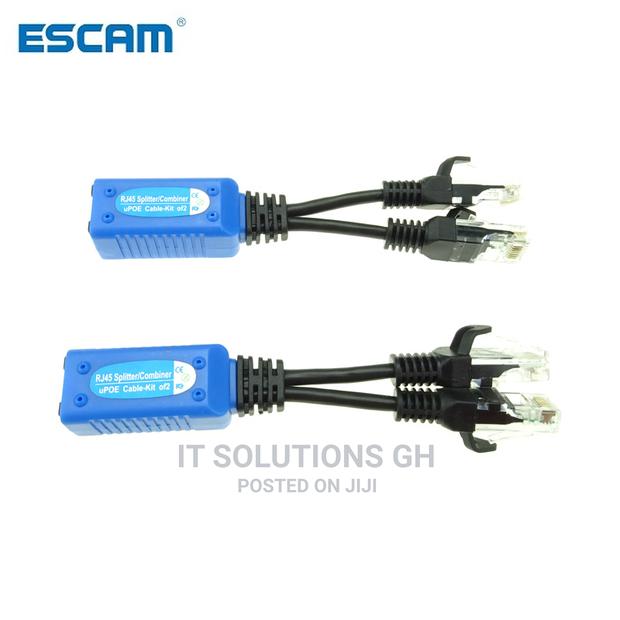 Escam 1pair Rj45 Splitter Combiner Upoe Cable, Two Poe Camer · Photo 1