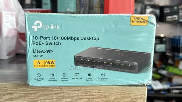 Ls110p 10-Port 10/100mbps Desktop Poe+ Switch 96w 10port Poe Switch · Photo 1
