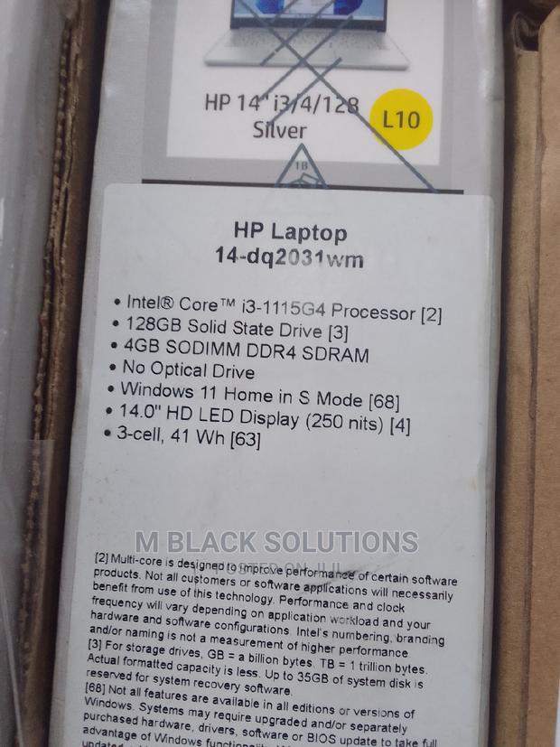 New Laptop HP 14-Dq2031tg 4GB Intel Core I3 SSD 128GB · Photo 3