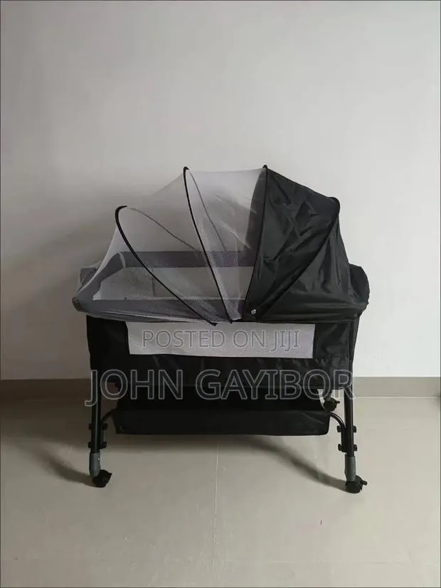 Modern Baby Bedside Crib /Bed With Mosquito Net And Changing Table · Photo 3