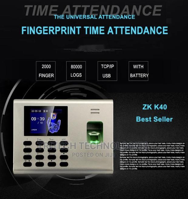 Zkteco Time Attendance With Backup Battery · Photo 2