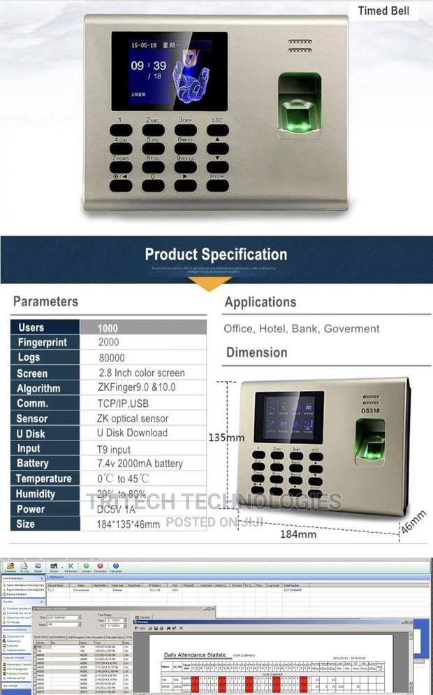 Zkteco Time Attendance With Backup Battery · Photo 3