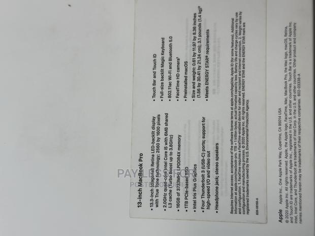 Laptop Apple MacBook Pro 2020 16GB Intel Core i5 SSD 1T · Photo 8