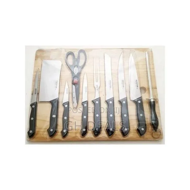 Knife Set With Wooden Chopping Board - 11 Pieces · Photo 1