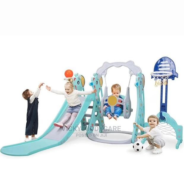 Toddler Swing / Slide Play Set - Basketball Hoop - Soccer · Photo 3