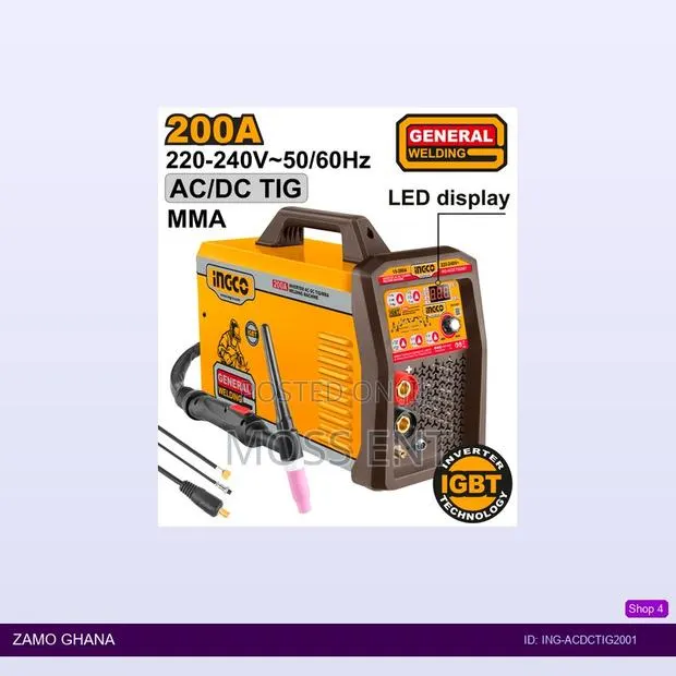 Inverter Ac Dc Tig/Mma Welding Machine 200a - Ing-Acdctig2001 · Photo 1