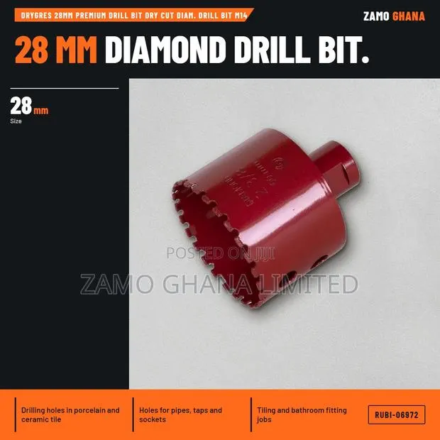 Drygres 28Mm Premium Drill Bit Dry Cut Diam Drill Bit M1 - RUBI-06972 · Photo 1