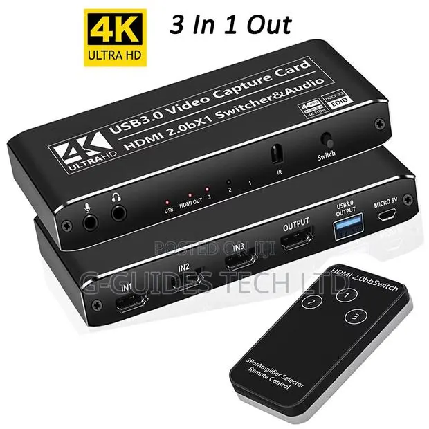 Usb 3.0 Video Capture Card, Hdmi Switcher With Audio 3x1 · Photo 1