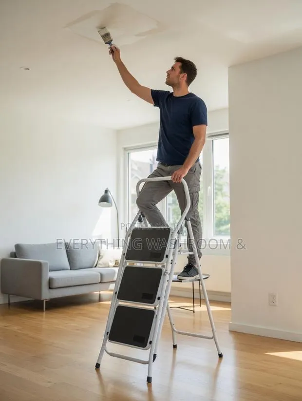 Aluminum 3-step Folding Ladder - Heavy Duty Steel Step Ladder · Photo 1