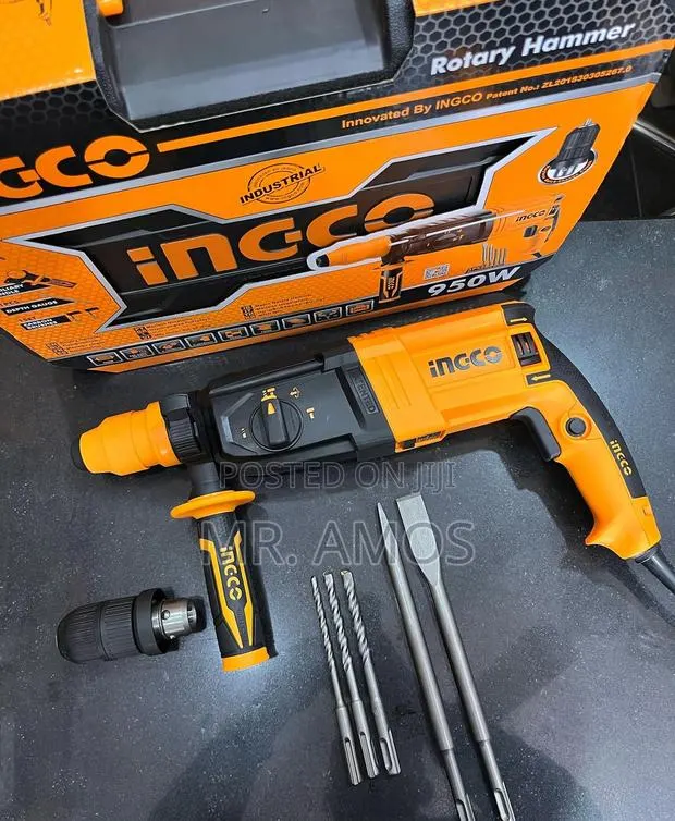 950 Watt Rotary Hammer + 6pcs Accessories Set - Rgh9528-2 · Photo 1