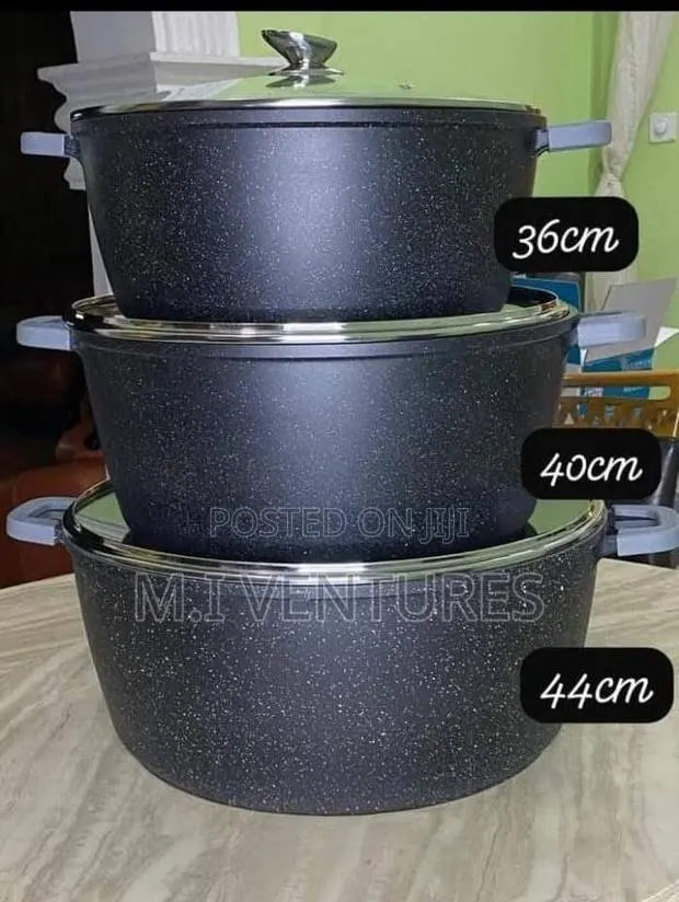 3Set Large Durable Non Stick Cookware · Photo 1