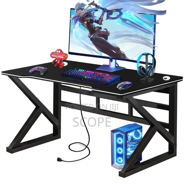 Brand New 140cmx70cm Black Gaming Desk