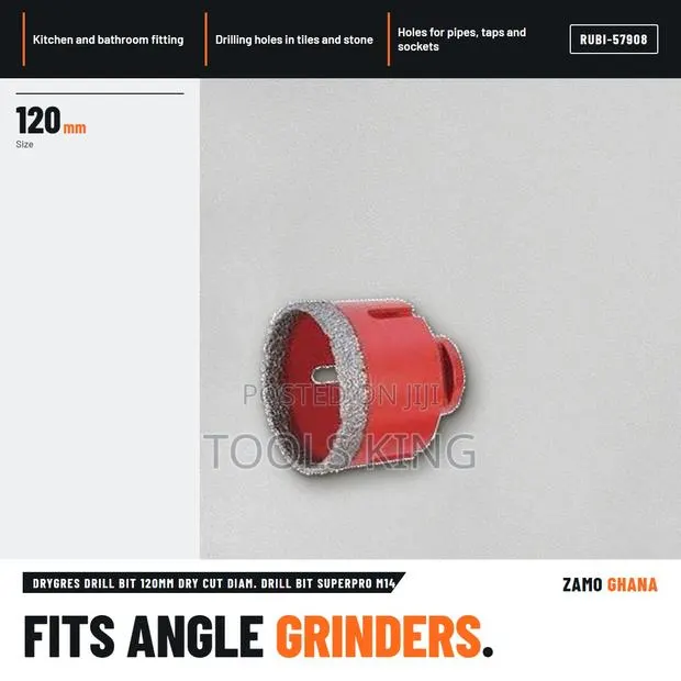 Drygres Drill Bit 120Mm Dry Cut Diam. Drill Bit Superpro - RUBI-57908 · Photo 1